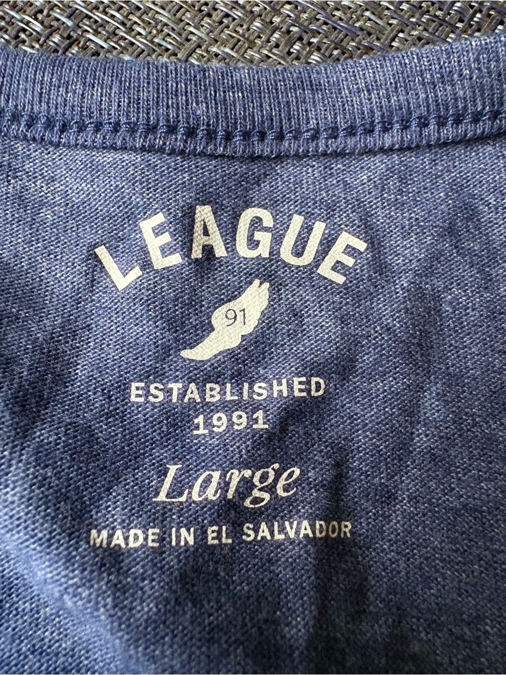 League Blue Crewneck Tee with White Graphic - Picture 3 of 3